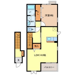 近鉄蟹江駅 徒歩10分 2階の物件間取画像